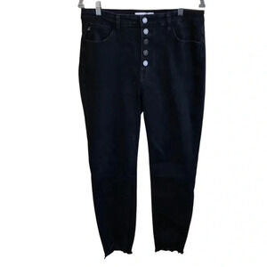 Kancan Ultra High Rise Button Fly Black Jeans Size 30/13
